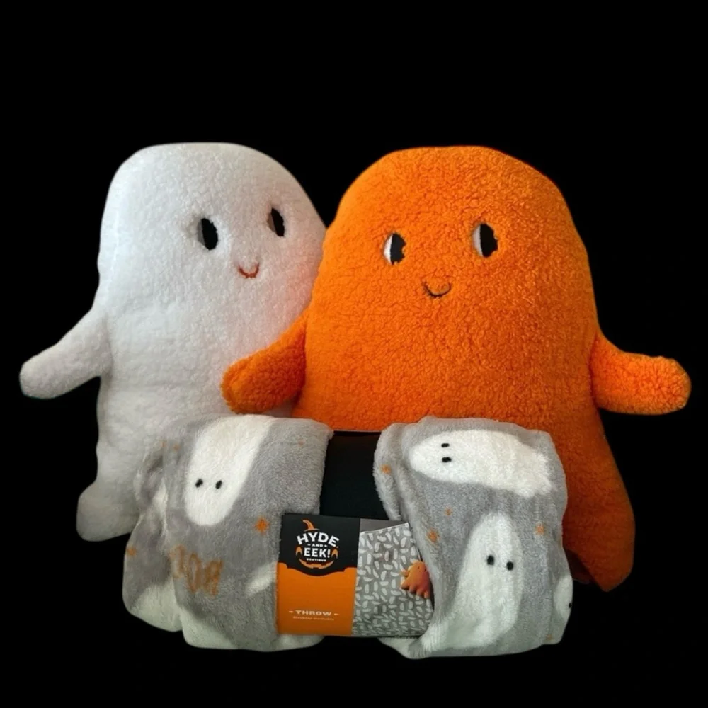 Ghost Pillows and Throw Blanket Set of 3